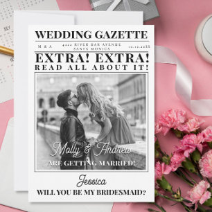 Convites Fotografia de jornal personalizada proposta exclus