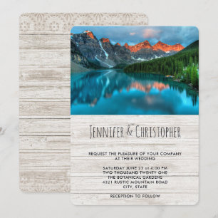 Convites Fotografia de Paisagem Montanhosa Cênica Casamento
