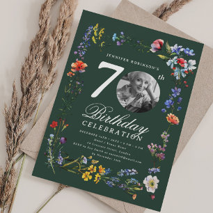 Convites Fotografia de Prado de Flores Silvestres para Fest