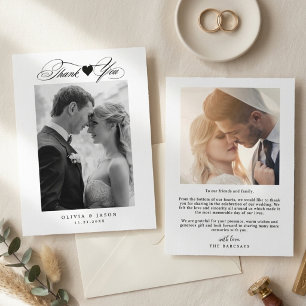 Convites Fotografia do Coração com Letra Elegante Casamento