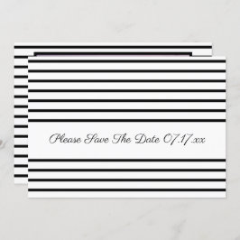 Convites Fotografia em Black and White Stripe