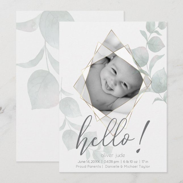 Convites Fotografia Facultada Eucalyptus Deixa Alabastro (Frente/Verso)