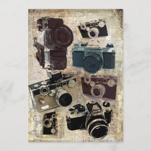 Convites Fotografia Grunge Vintage Camera