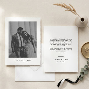 Convites Fotografia Minimalista Preto e Branco Casamento El