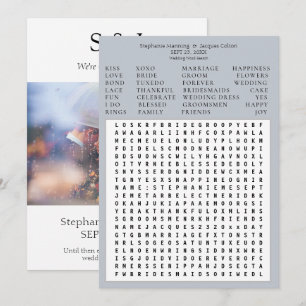 Convites Fotografia moderna Pesquisa em Word Salve a data -