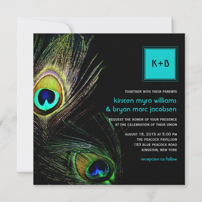 Convites Fotografia Penas Foto Casamento 2 (Frente)