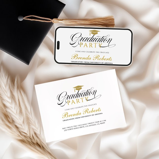 Convites Fotografia Personalizada Caligrafia Preta (Criador carregado)