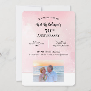 Convites Fotografia Personalizada de Aniversário de 50 anos