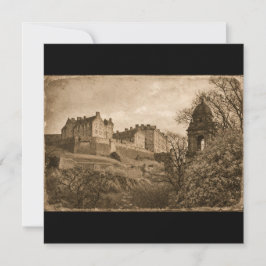 Convites Fotografia Sepia do Castelo de Edimburgo