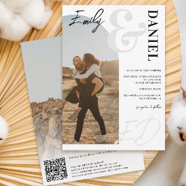 Convites Fotografias a negrito com nomes de script Arco Cas