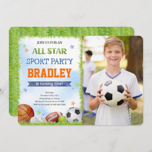 Convites Fotográficos de Aniversário do Esporte