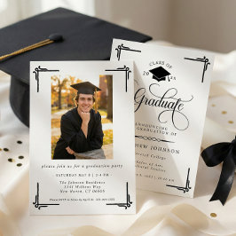 Convites Fotos Clássicas de Formatura em Preto e Branco