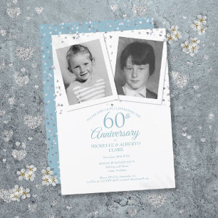 Convites Fotos da criança do 60º aniversário de casamento d