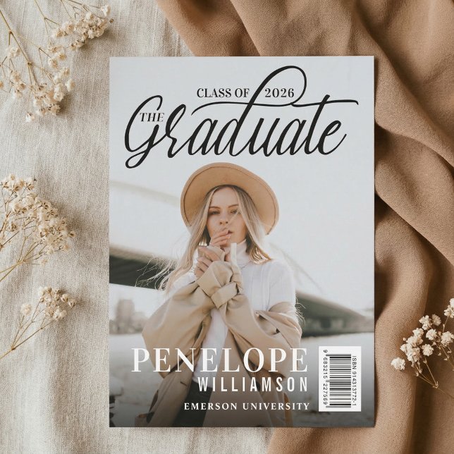 Convites Fotos da Formatura Revista Script Formatura (The Graduate Script Photo Magazine Graduation Invitation)