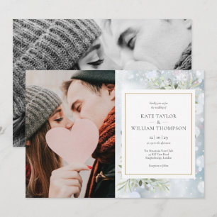 Convites Fotos das Primeiras Neves Casamento de Inverno com