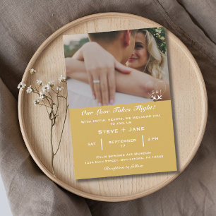Convites Fotos de Amor de Casamento de Aviação Romântica Al