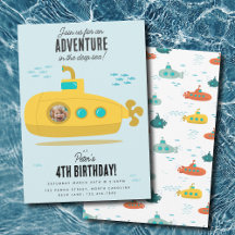Fotos de Aniversário de Crianças Submarino Fofo no