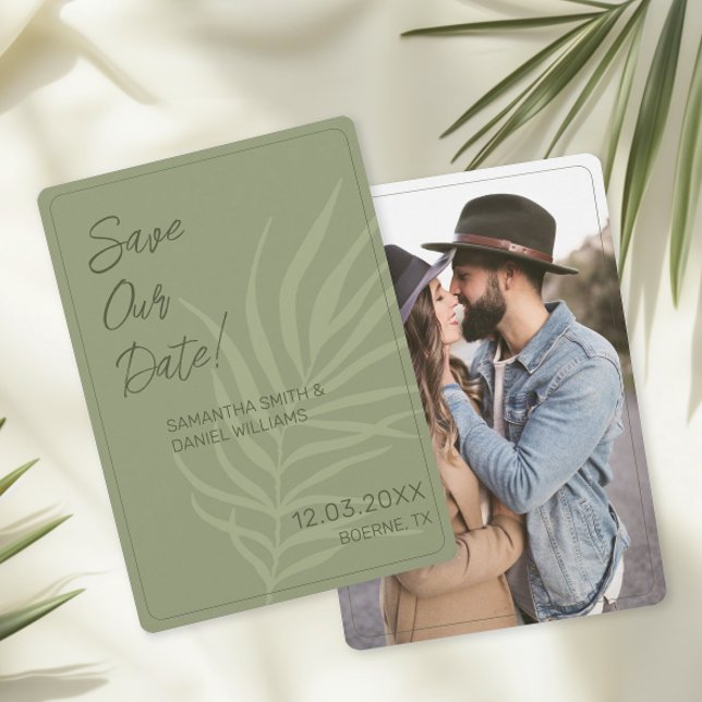 Convites Fotos de Casamento Boho Minimalista (Boho Save the Date Cards)