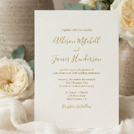 Convites Fotos de casamento com letra cursiva minimalista e