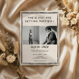 Convites Fotos de Casamento de Crianças que Estão se Casand