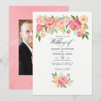 Fotos de casamento de peônias em aquarela rosa pas