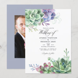 Convites Fotos de casamento de plantas suculentas de cacto