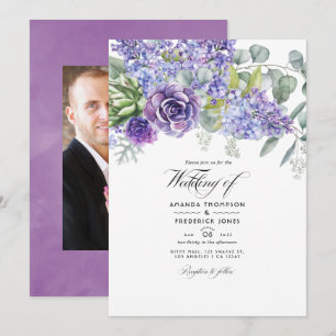 Convites Fotos de casamento de suculentas de eucalipto trop