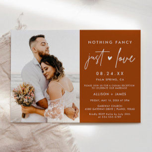 Convites Fotos de Casamento Simples e Rústico Apenas Amor