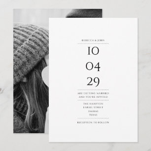 Convites Fotos de datas especiais simples e elegantes para