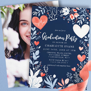 Convites Fotos de Formatura de Enfermagem Estetoscópio Cora