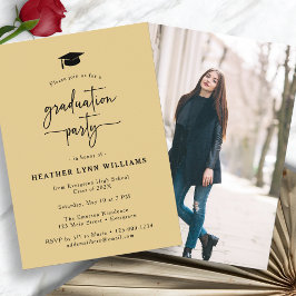 Convites Fotos de Formatura Dourado Preto