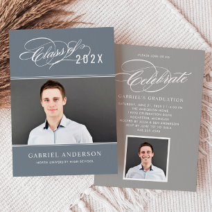 Convites Fotos de formatura em caligrafia da turma de 2026 