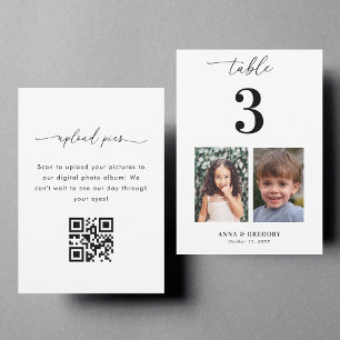 Convites Fotos de Infância Fotos Código Qr 5x7 Casamento