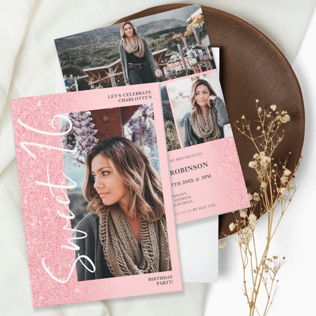 Convites Fotos do mbre fotografado cor-de-rosa 4 Docinho 16 (Criador carregado)