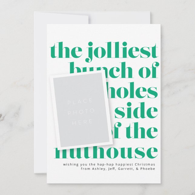 Convites Fotos do retrato da tradição de feriado de Bunch m (Frente)