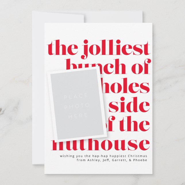 Convites Fotos do retrato da tradição de feriado de Bunch m (Frente)