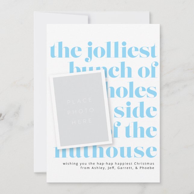 Convites Fotos do retrato da tradição de feriado de Bunch m (Frente)