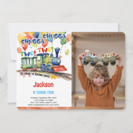 Convites Fotos do Trem da Festa de 4º Aniversário