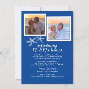 Convites Fotos Recepção de Recém-Casados Tema Marítimo Some