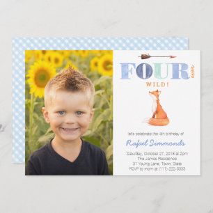 Convites Fouever Wild ou Fourest, 4º aniversário para bo