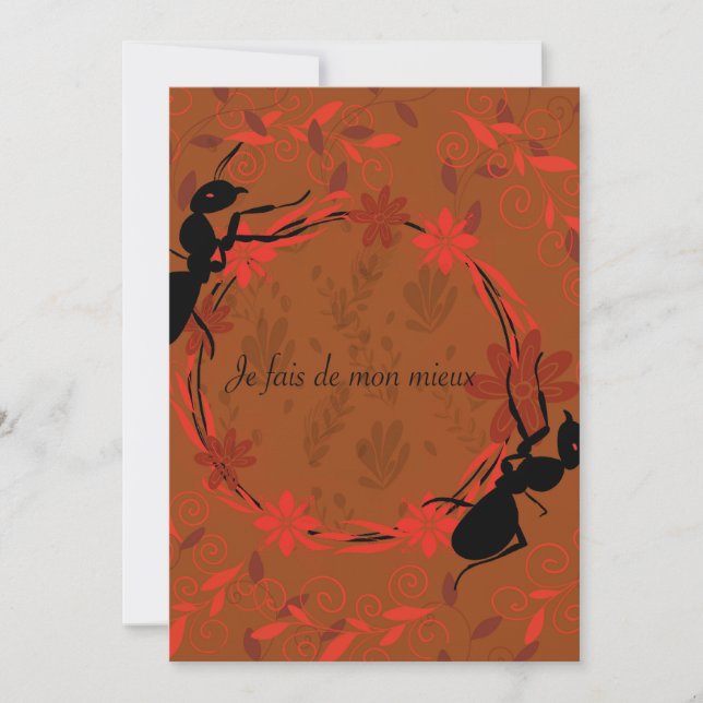 Convites fourmi, affirmation positive ,phrase inspirante (Frente)