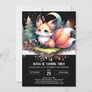 Convites Fox Birthday digital