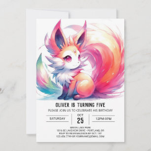 Convites Fox Birthday editável