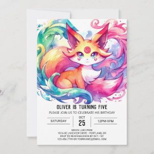 Convites Fox Birthday Imprimível