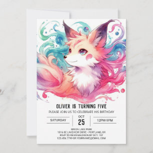 Convites Fox Birthday Moderno