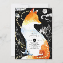 Fox Birthday Woods Whimsy