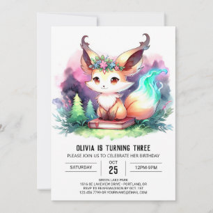 Convites Fox Digital Fox Birthday