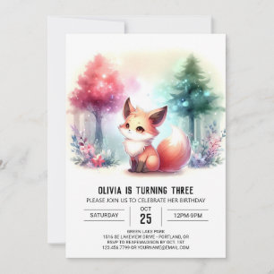 Convites Fox Fox Aniversário Bonita