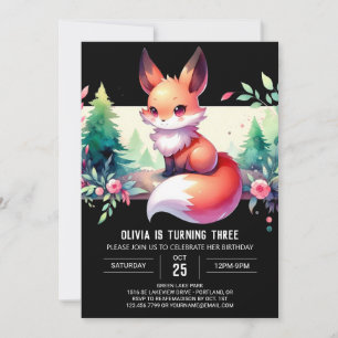 Convites Fox Mágica Cura Digital de Aniversário