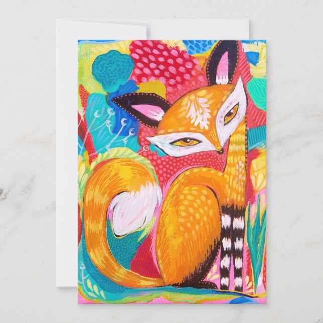 Convites Fox Mini Art Impressão (Frente)